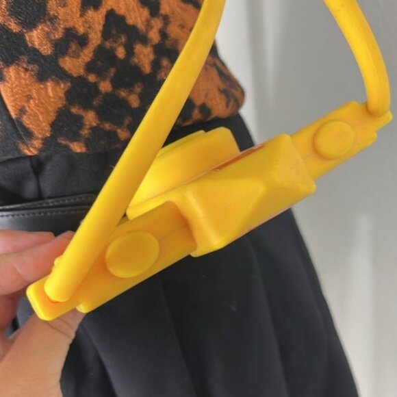 Moschino Barbie Yellow Camera Crossbody Phone Carrying Case Bag 15 Runway - Picture 8 of 11